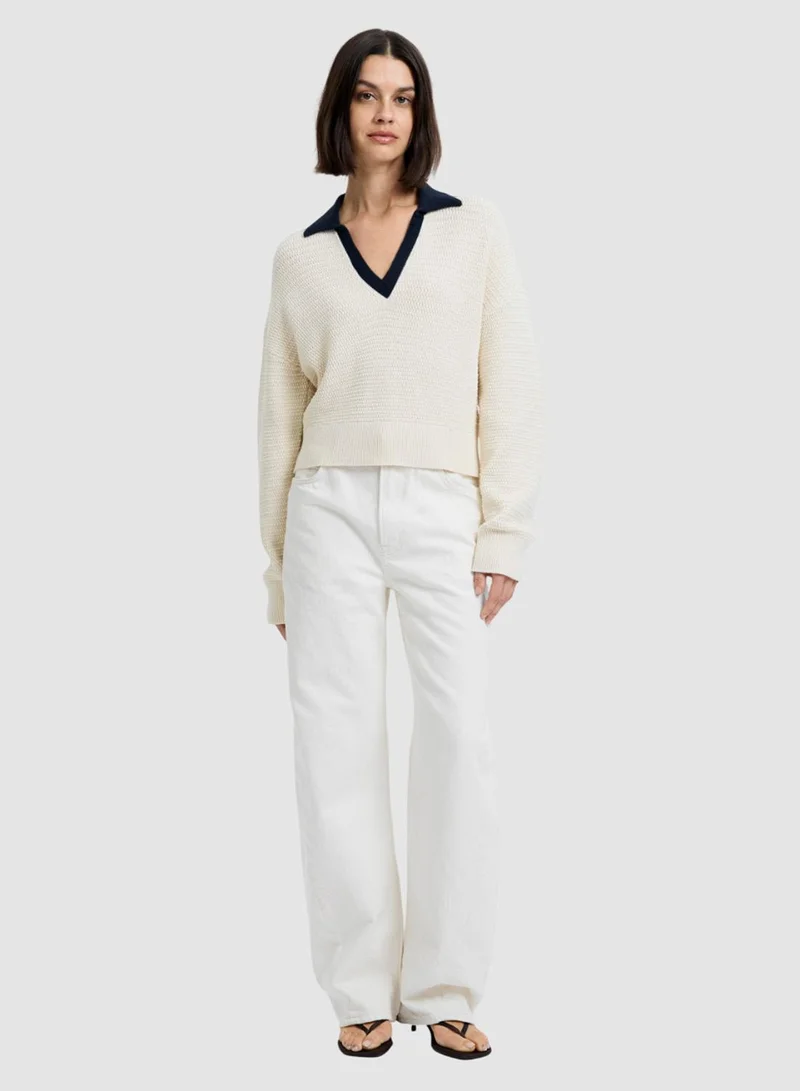 فرنش كونكشن Mozart Contrast Texture Knit